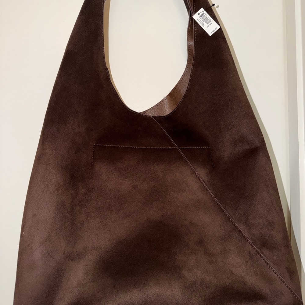 Banana Republic Dark Brown Suede Shoulder Bag